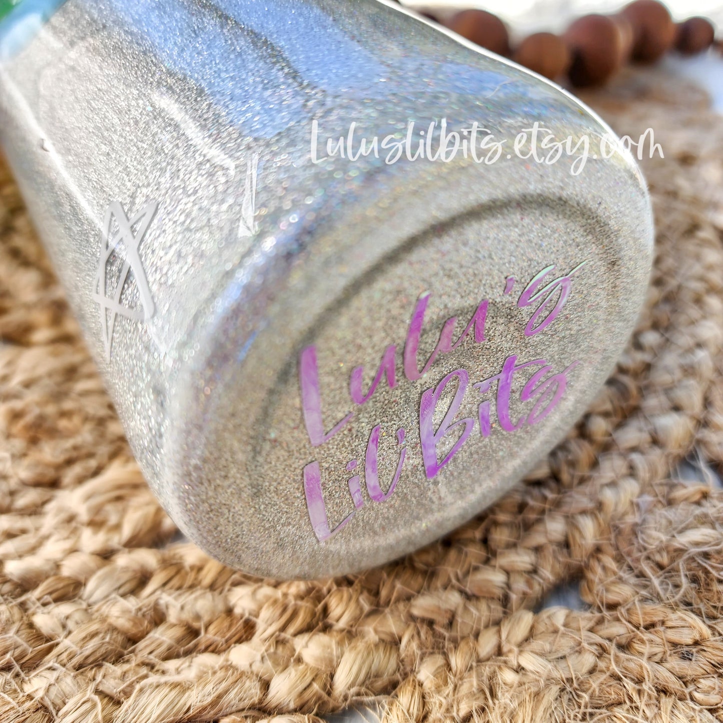 Rainbow Silver Glitter Tumbler - Ready To Ship